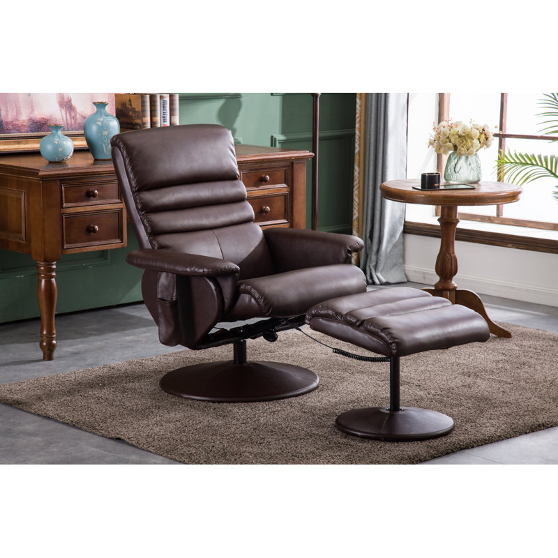 Ebern Designs Electric Vibrating Reclining Massage Chair with Ottoman